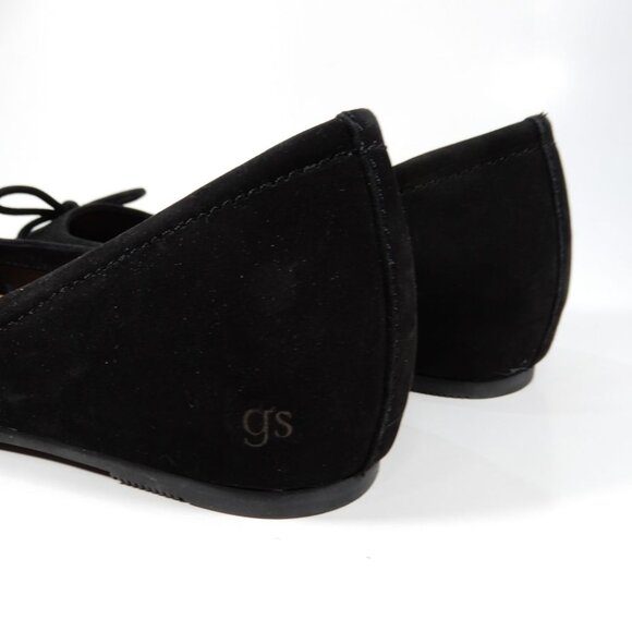 GENTLE SOULS Sailor Bow Ballet Flats Size 6.5 Black Suede Comfort NEW $159 - Picture 8 of 13